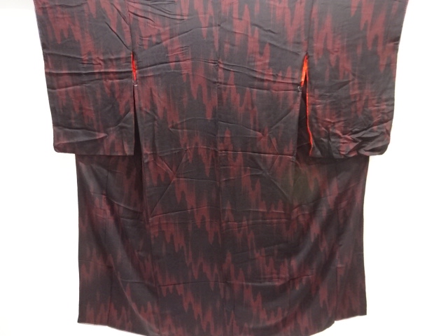 JAPANESE KIMONO / ANTIQUE KIMONO / SILK / KINSHA / ABSTRACT PATTERN